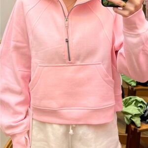 Pink Half-Zip Sweatshirt